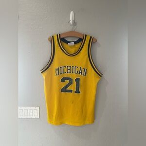 Vintage Logo Athletic Michigan Wolverines Fab Five‎ Jersey Large